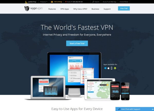 vyprvpn.com Screenshot